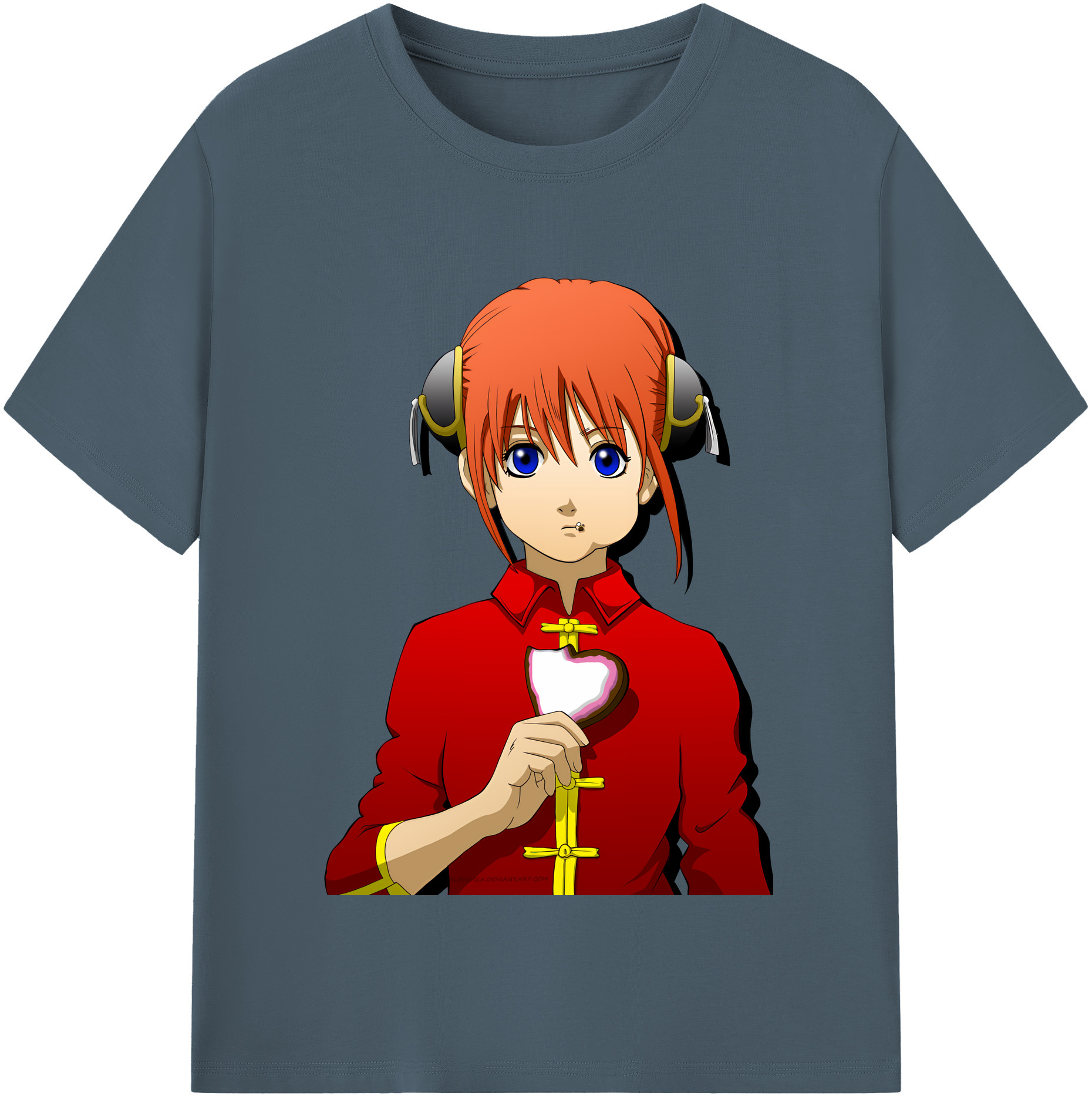 （画像用） ぎんたま 坂田銀時（さかたぎんとき） 神楽 志村新八（しむら しんぱち） GINTAMA Sakata Gintoki Kagura Shimura Shinpachi 綿100％半袖Tシャツ（フロントプリント）